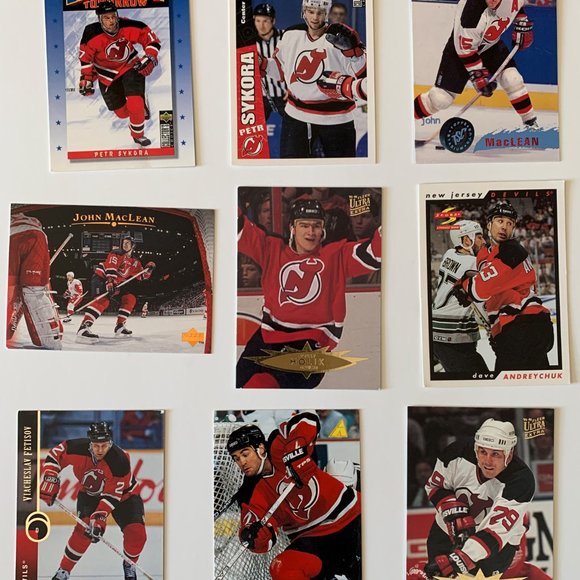 New Jersey Devils Vintage NHL Hockey Cards - Lot of 22 w/ Brodeur Custom Case - Picture 6 of 15